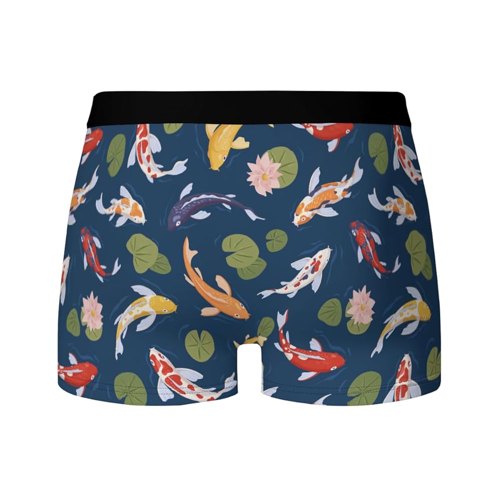 パンツ FISH Amazon | [CONVOW] ボクサーパンツ 錦鯉 金魚 魚柄 和風 メンズ